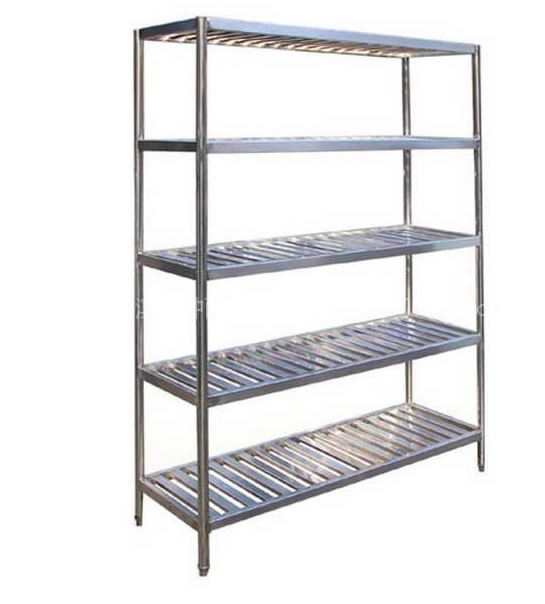 Stainless steel shelves